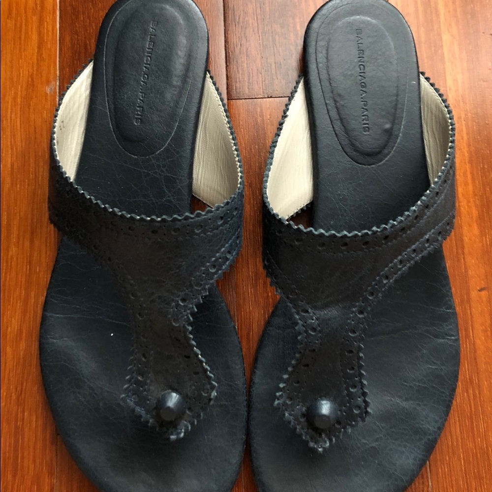 Balenciaga Drk Night Arena Tool Thong Sandals Us7 View 4